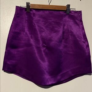 Zara Purple Satin Mini Skirt